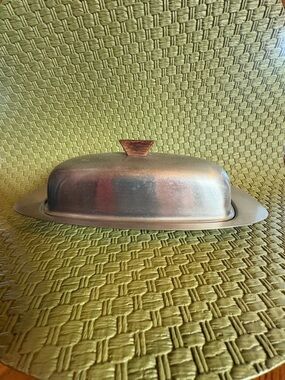 Vintage Butter Dish Stainless Steel Made in Japan MCM Kitchen 60’s 70’s